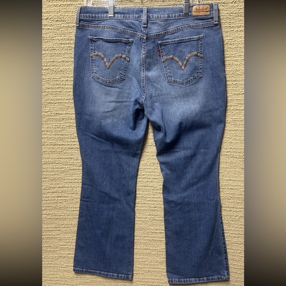 Levis 515 Jeans Womens 14 Short Boot Cut Mid Rise Dark Wash Denim - Picture 2 of 6